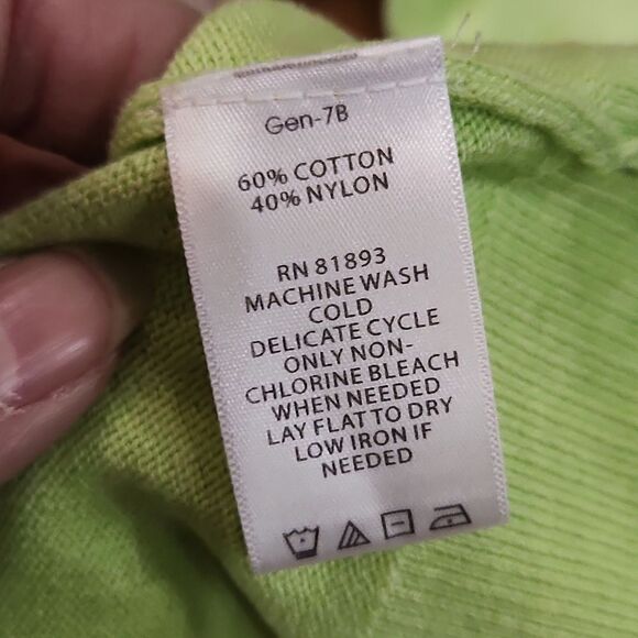 GUC Vneck Green Denim & Co Knit Sweater - Picture 4 of 5